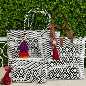 Upcycled Handwoven Handbags - Black Diamond BUNDLE