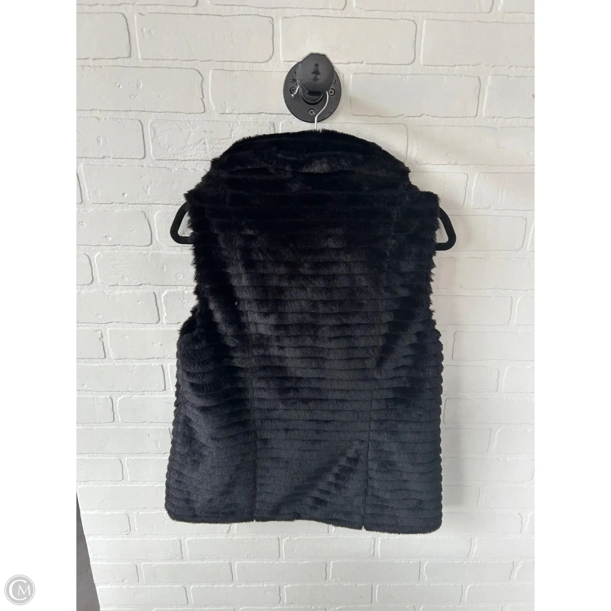 Vest Faux Fur & Sherpa By Calvin Klein In Black, Size: S