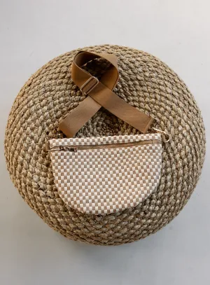 Westlyn Woven Bum Bag - Checkered Tan