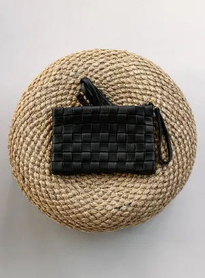 Winnie Basket Weave Bag - Black