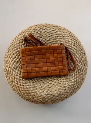 Winnie Basket Weave Bag - Brown