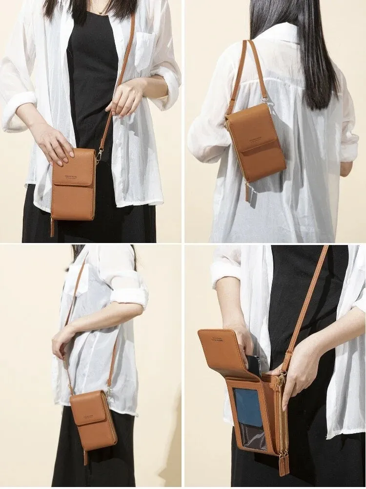 Women Crossbody Phone Wallet Bag Multi-Pocket Purse for Phones up to 6.5"