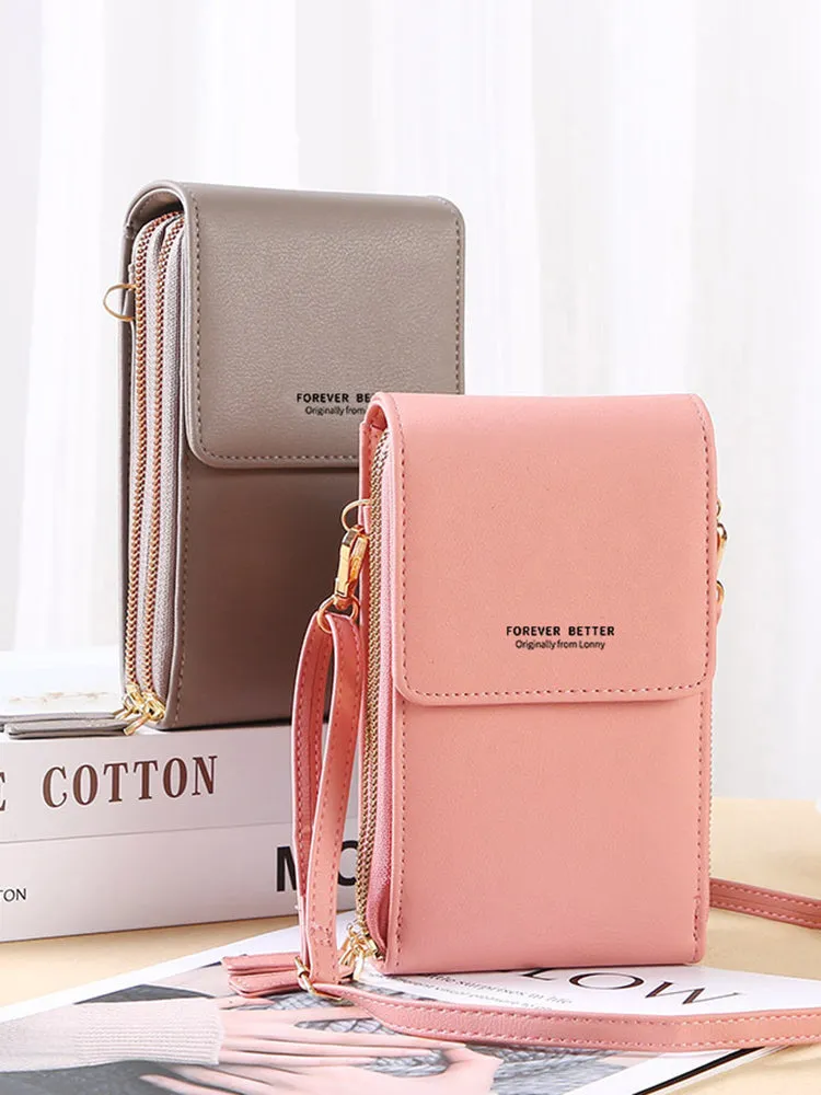 Women Crossbody Phone Wallet Bag Multi-Pocket Purse for Phones up to 6.5"