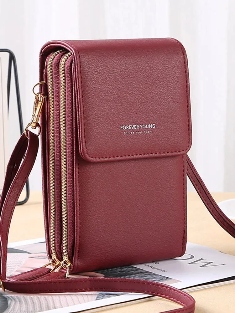 Women Crossbody Phone Wallet Bag Multi-Pocket Purse for Phones up to 6.5"