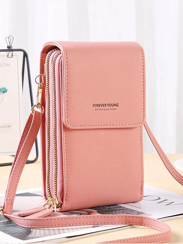 Women Crossbody Phone Wallet Bag Multi-Pocket Purse for Phones up to 6.5"