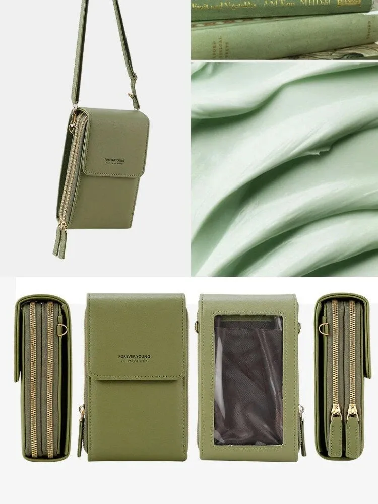 Women Crossbody Phone Wallet Bag Multi-Pocket Purse for Phones up to 6.5"