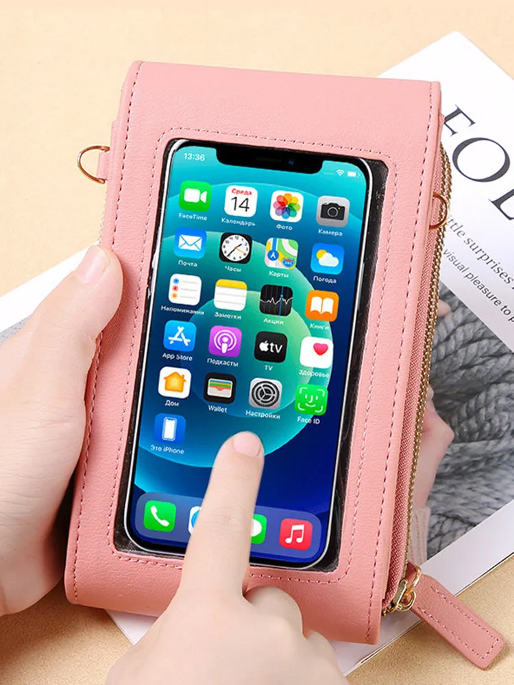 Women Crossbody Phone Wallet Bag Multi-Pocket Purse for Phones up to 6.5"