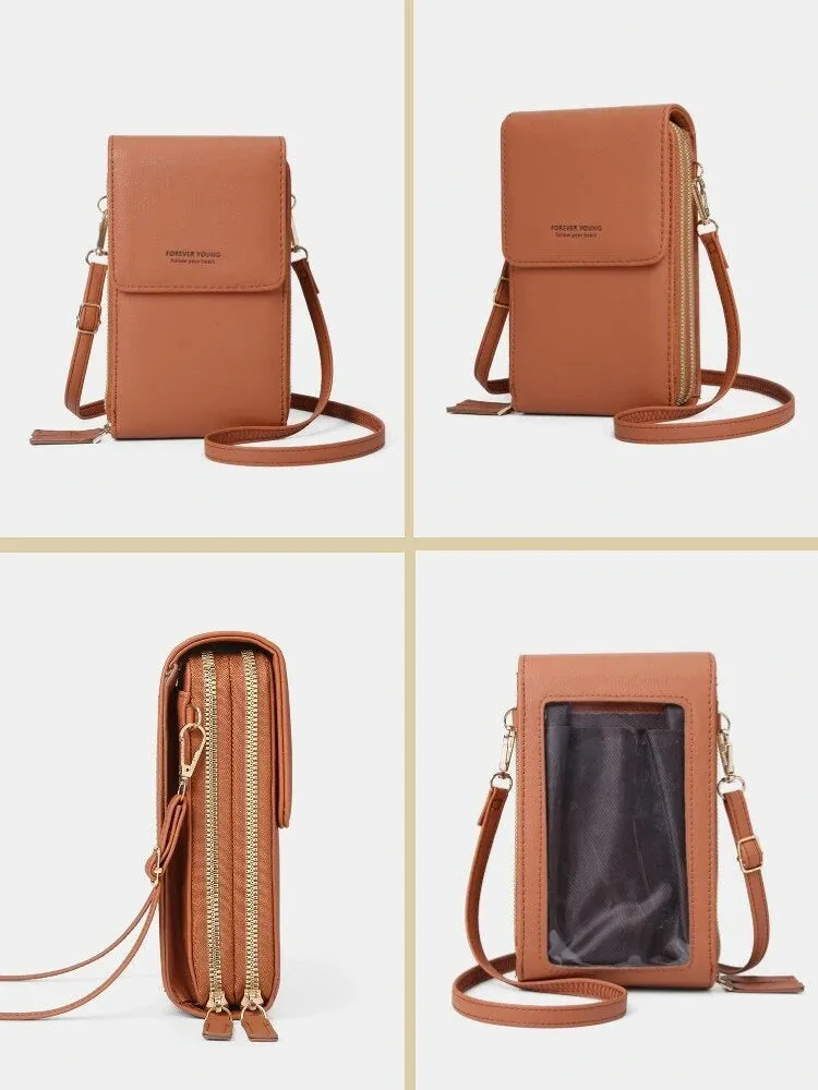 Women Crossbody Phone Wallet Bag Multi-Pocket Purse for Phones up to 6.5"