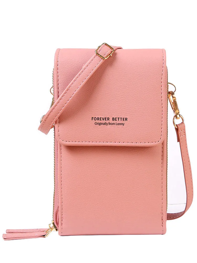Women Crossbody Phone Wallet Bag Multi-Pocket Purse for Phones up to 6.5"