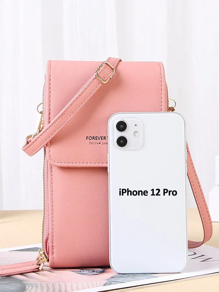 Women Crossbody Phone Wallet Bag Multi-Pocket Purse for Phones up to 6.5"