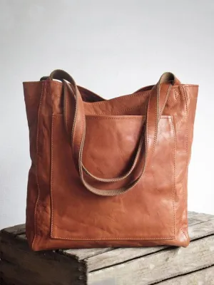 Women's PU Leather Oversized Handbags Shoulder Bag