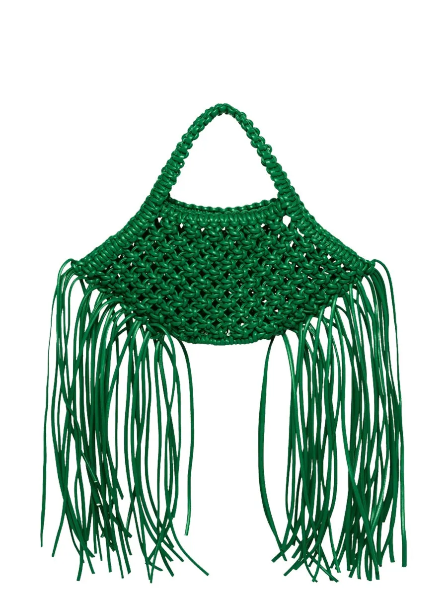 Yuzefi Basket Woven-Detail Tote Bag